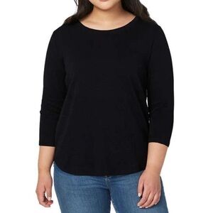Kirkland Signature Women's 3/4 Sleeve Slub T-shirt